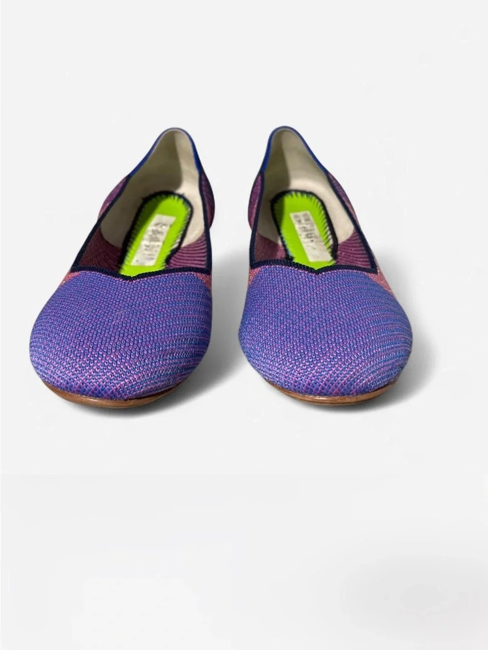 Rothy’s pink & purple metallic round toe flats - Picture 6 of 6